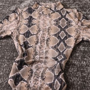 [Sold] Sheer Snakeskin Bodysuit